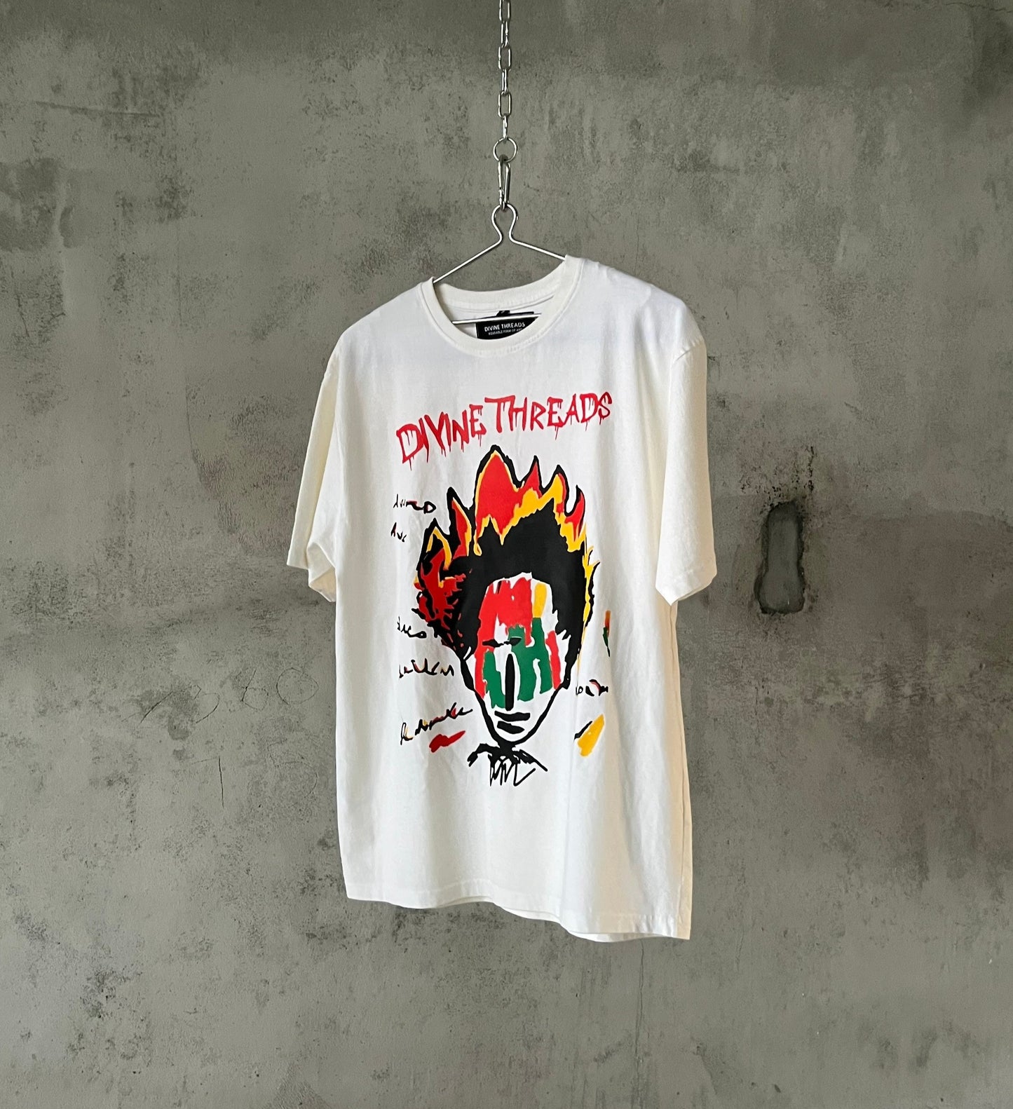 COLOURFUL THOUGHTS OFF WHITE T-SHIRT